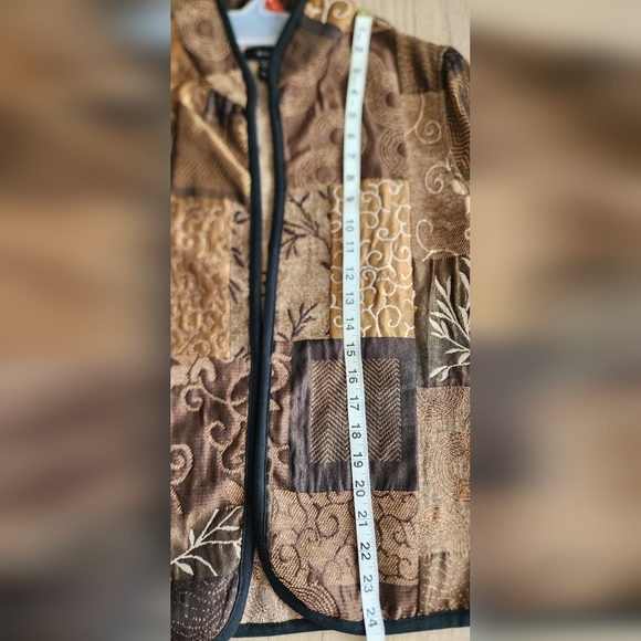 Kaktus Women's Quilted Patchwork Open Jacket‎ Women's Large - Picture 4 of 5